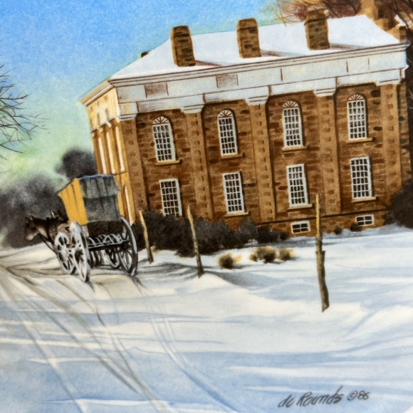 AL ROUNDS UTAH PICTURE PLATE-1987 TERRITORIAL CAPITOL IN FILMORE-THE VALLEY BANK - Picture 4 of 9